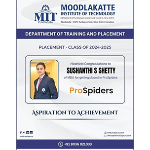 MITK MBA Students placement