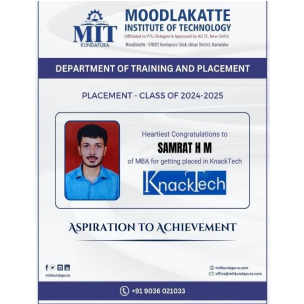 MITK MBA Students placement