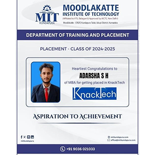 MITK MBA Students placement