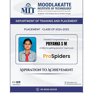 MITK MBA Students placement
