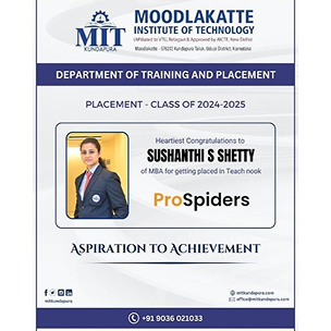 MITK MBA Students placement