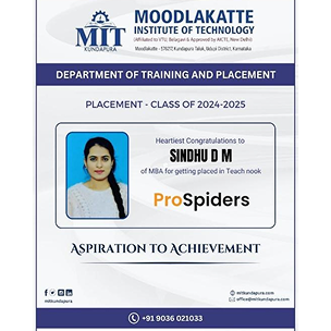 MITK MBA Students placement