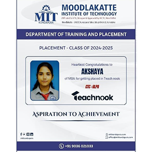 MITK MBA Students placement