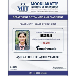 MITK MBA Students placement