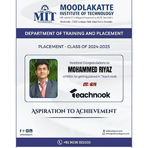 MITK MBA Students placement
