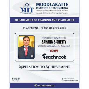 MITK MBA Students placement
