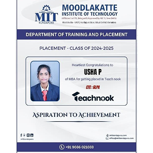MITK MBA Students placement