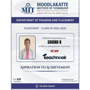 MITK MBA Students placement