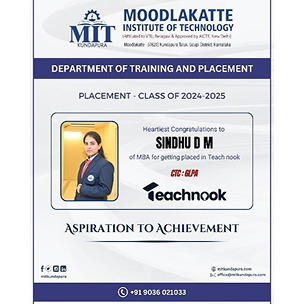 MITK MBA Students placement