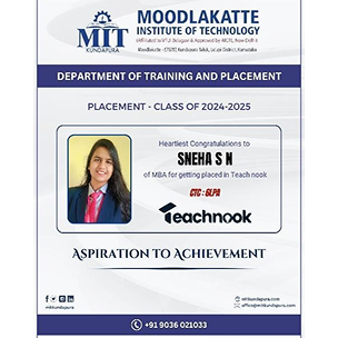 MITK MBA Students placement