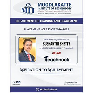 MITK MBA Students placement