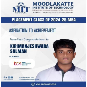 MITK MBA Students placement