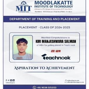 MITK MBA Students placement