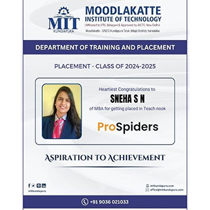 MITK MBA Students placement