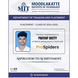 MITK MBA Students placement