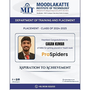 MITK MBA Students placement
