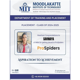 MITK MBA Students placement