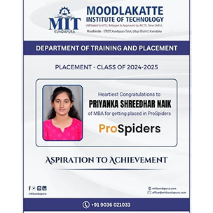 MITK MBA Students placement