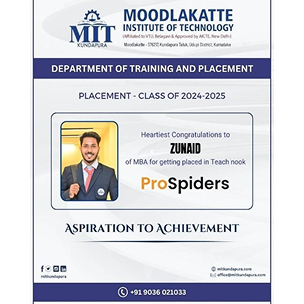 MITK MBA Students placement