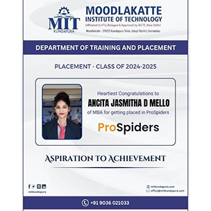 MITK MBA Students placement