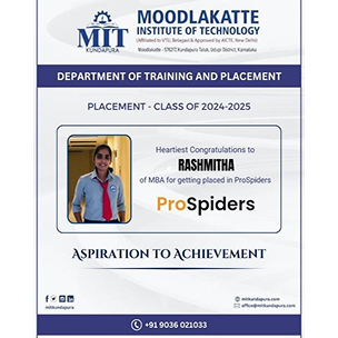 MITK MBA Students placement