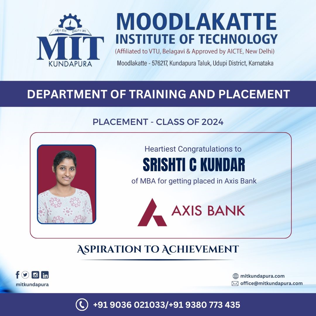 MITK MBA Students placement